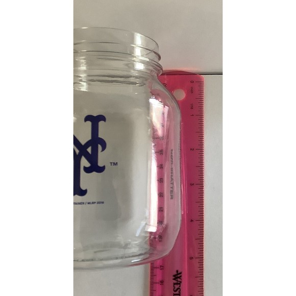 New York Mets Mason Jar Cups-Churchill Container 2016 (2) Plastic Cups - Picture 8 of 8